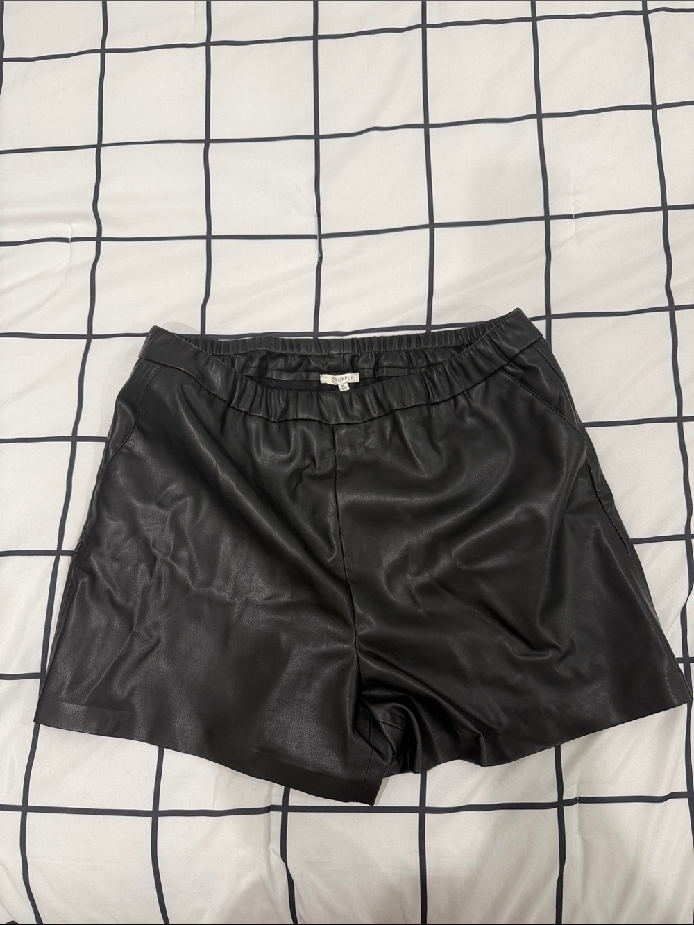 Black Z Supply Faux Leather Women’s Shorts